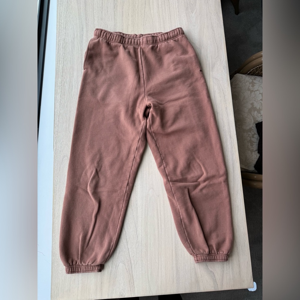 Aritzia TNA Cozy Fleece Mega Sweatpant Size L, Teddy Bear Brown